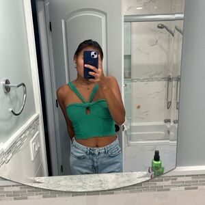 Urban outfitters green crop top